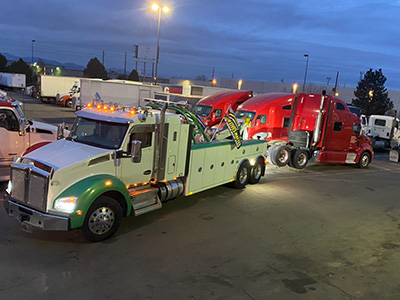 Towing Red Truck
