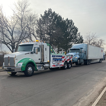 Heavy duty towing services provided by Blue Diamond.