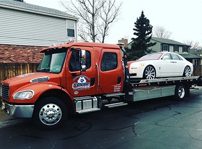 American Flag Tow Truck