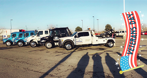 Blue Diamond’s towing trucks.