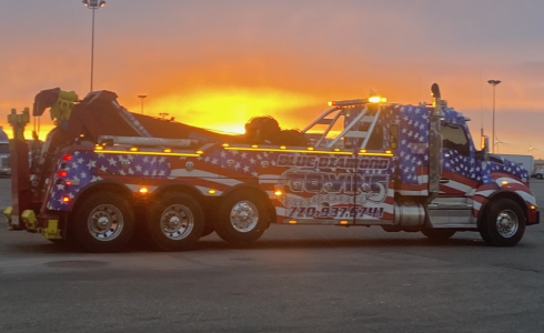 Truck with American Flag Paint